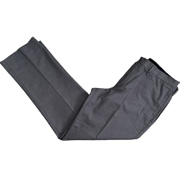 LL Bean Men's Classic Fit Pants Size 37 Inseam 33" Gray Flat Front Straight Leg - Picture 5 of 12